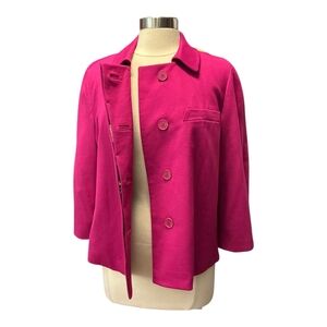 Talbots | ¾ Sleeve Pink Swing Blazer Size 14